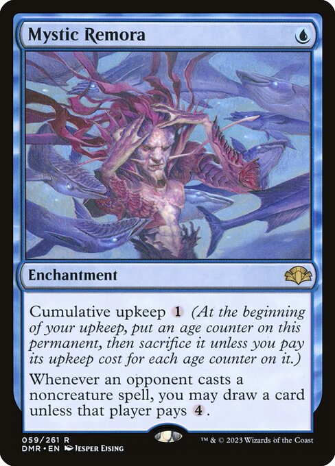 Foil Dominaria Remastered Mystic Remora card